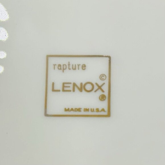 Lenox Rapture 13 3/4" Oval Large Serving Platter Ivory with Platinum Rim USA - Picture 7 of 7